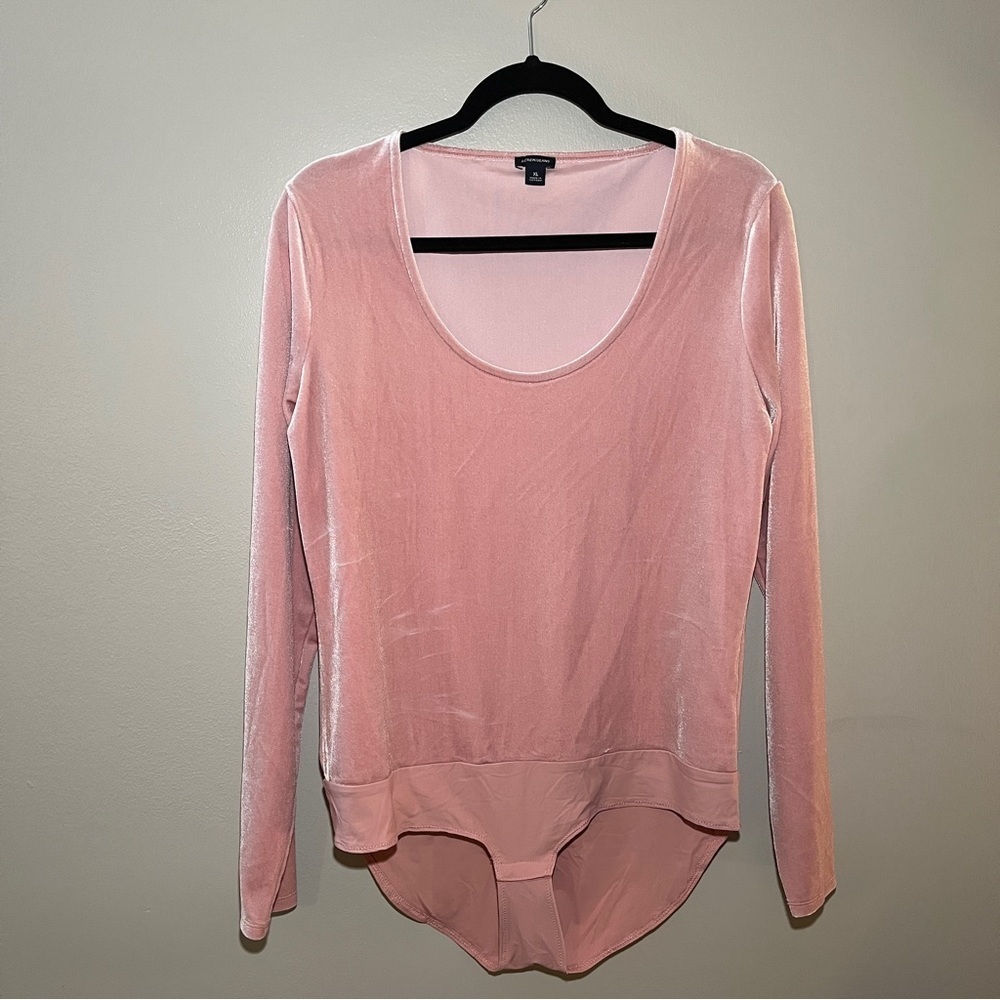 J.CREW XL Pink Velvet Bodysuit - Picture 7 of 7